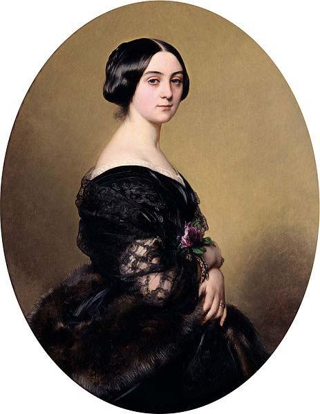 Franz Xaver Winterhalter Baronne Henri Hottinguer, nee Caroline Delessert oil painting image